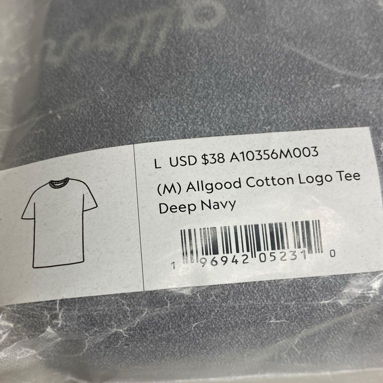 Allbirds T-Shirt Mens Large Blue Organic Cotton Short Sleeve Logo Tee Casual NWT