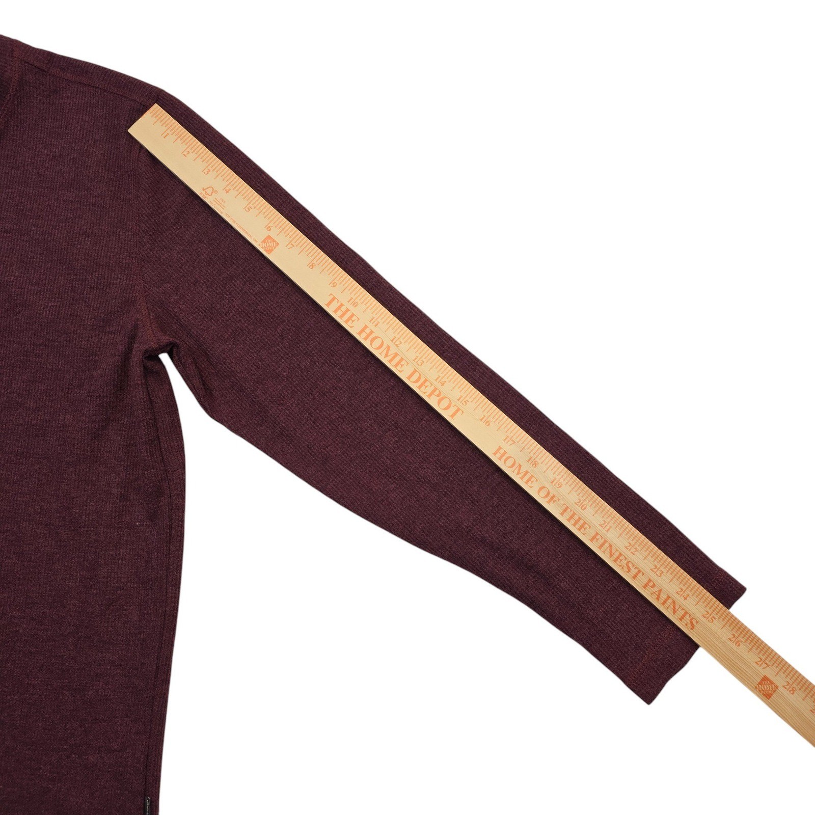 Eddie Bauer Mens Lounge Long Sleeve Crew Neck Top Casual Burgundy Heather Large