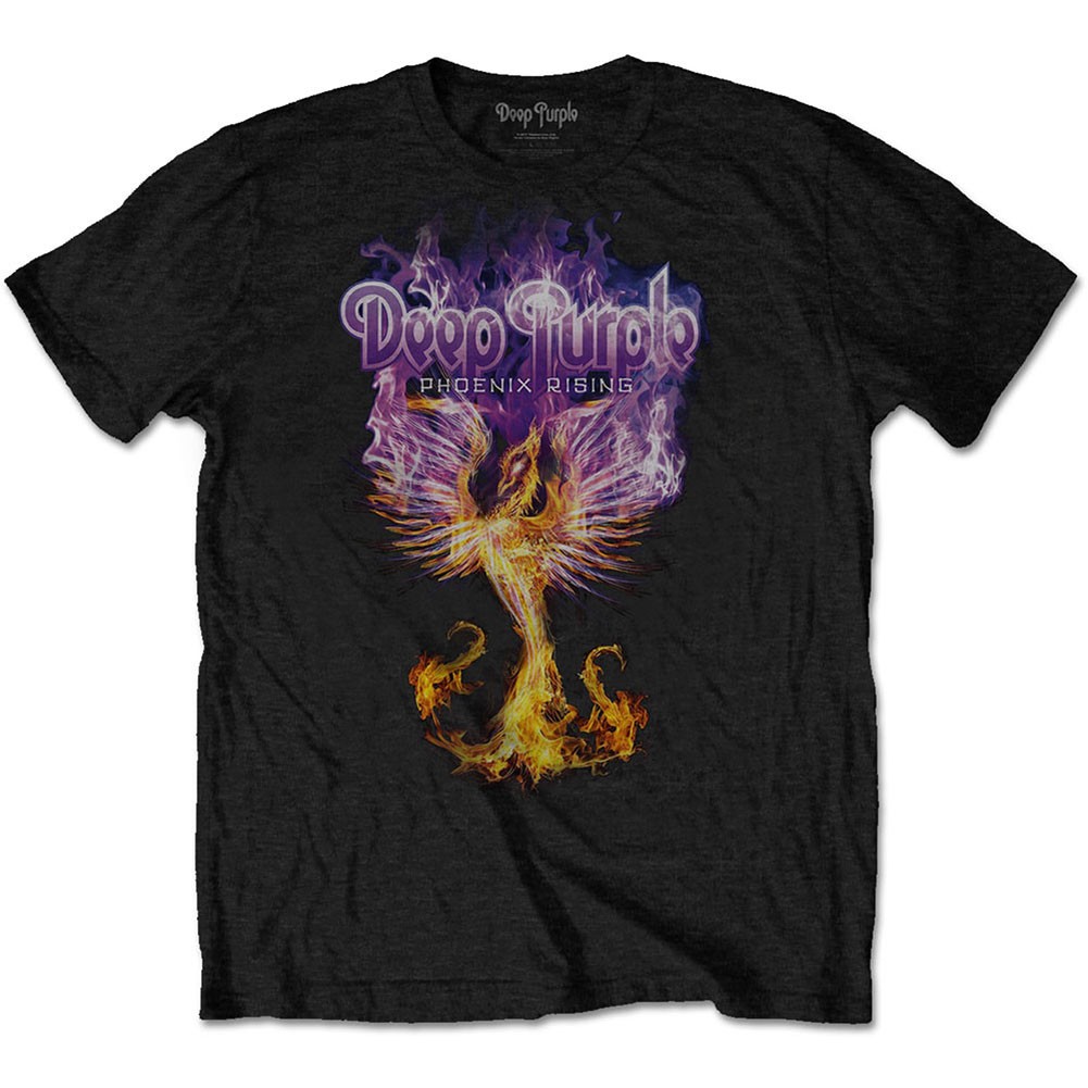 Men&rsquo;s Deep Purple Phoenix Rising Slim Fit T-shirt Small Black