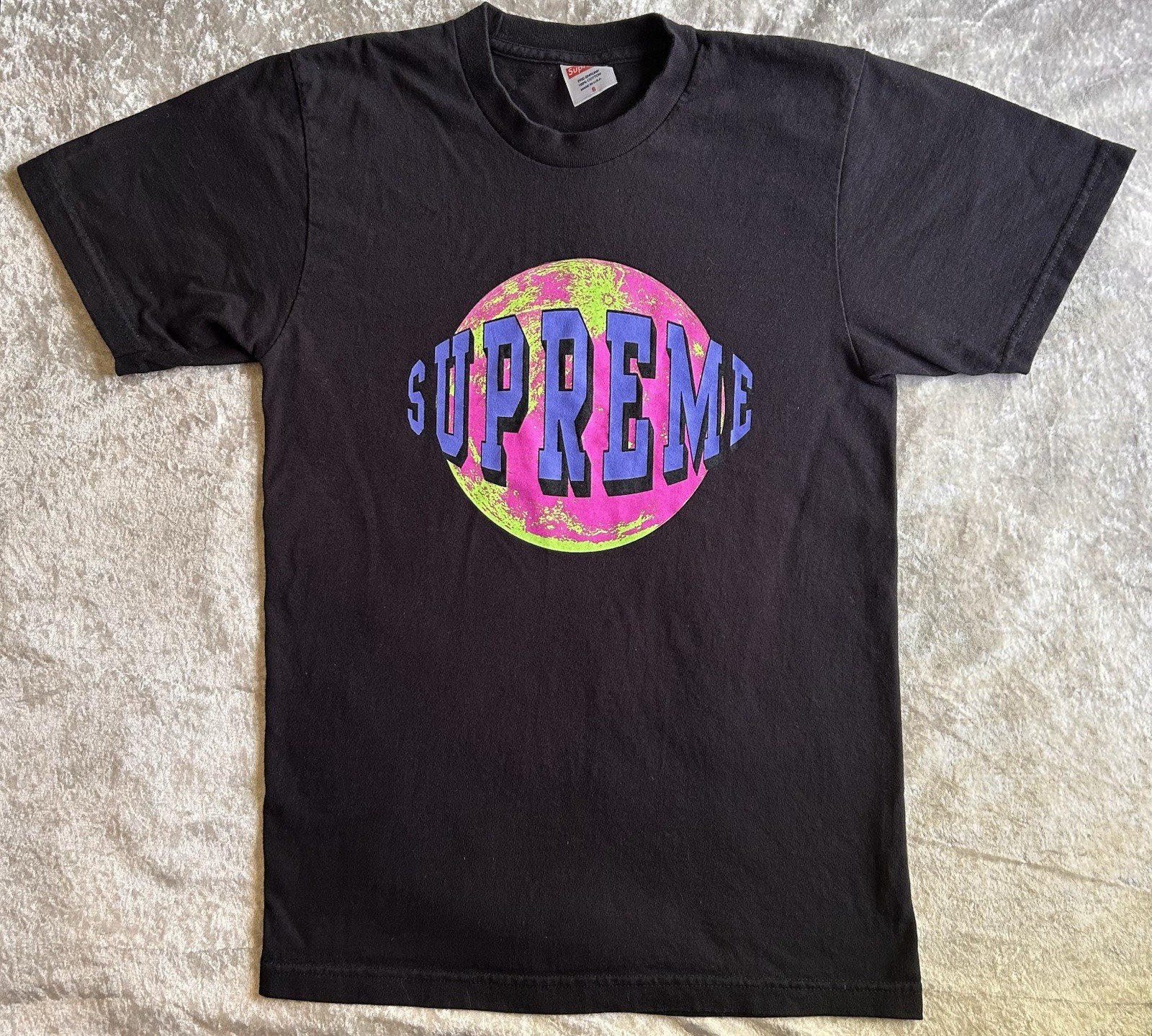 Supreme Lunar Black Small T-shirt 100% Cotton Made In USA