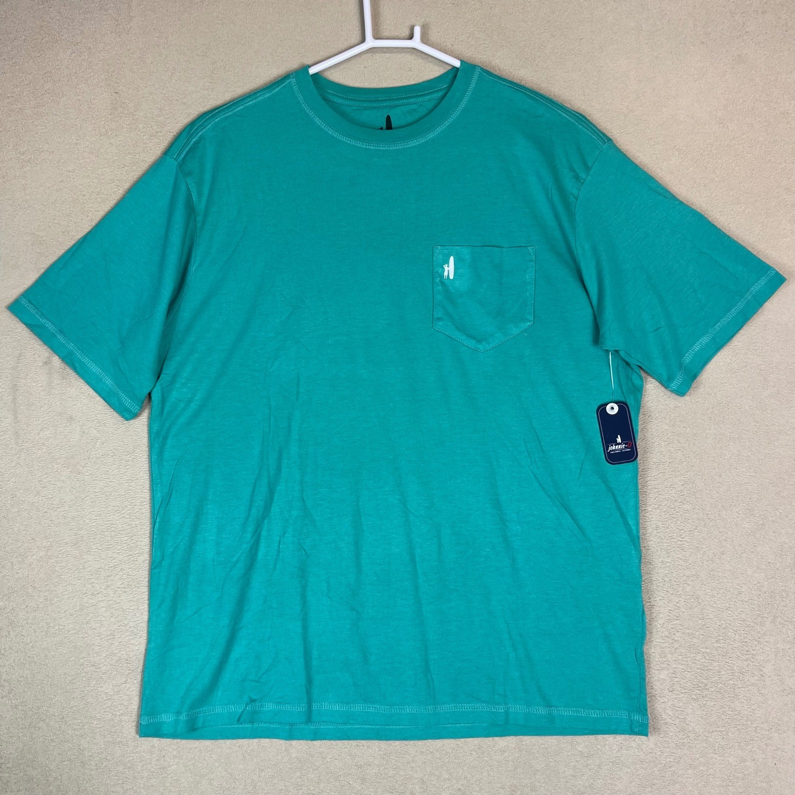 johnnie-O Seaglass Azalea Tee Shirt Medium Cotton Modal Pocket Surf