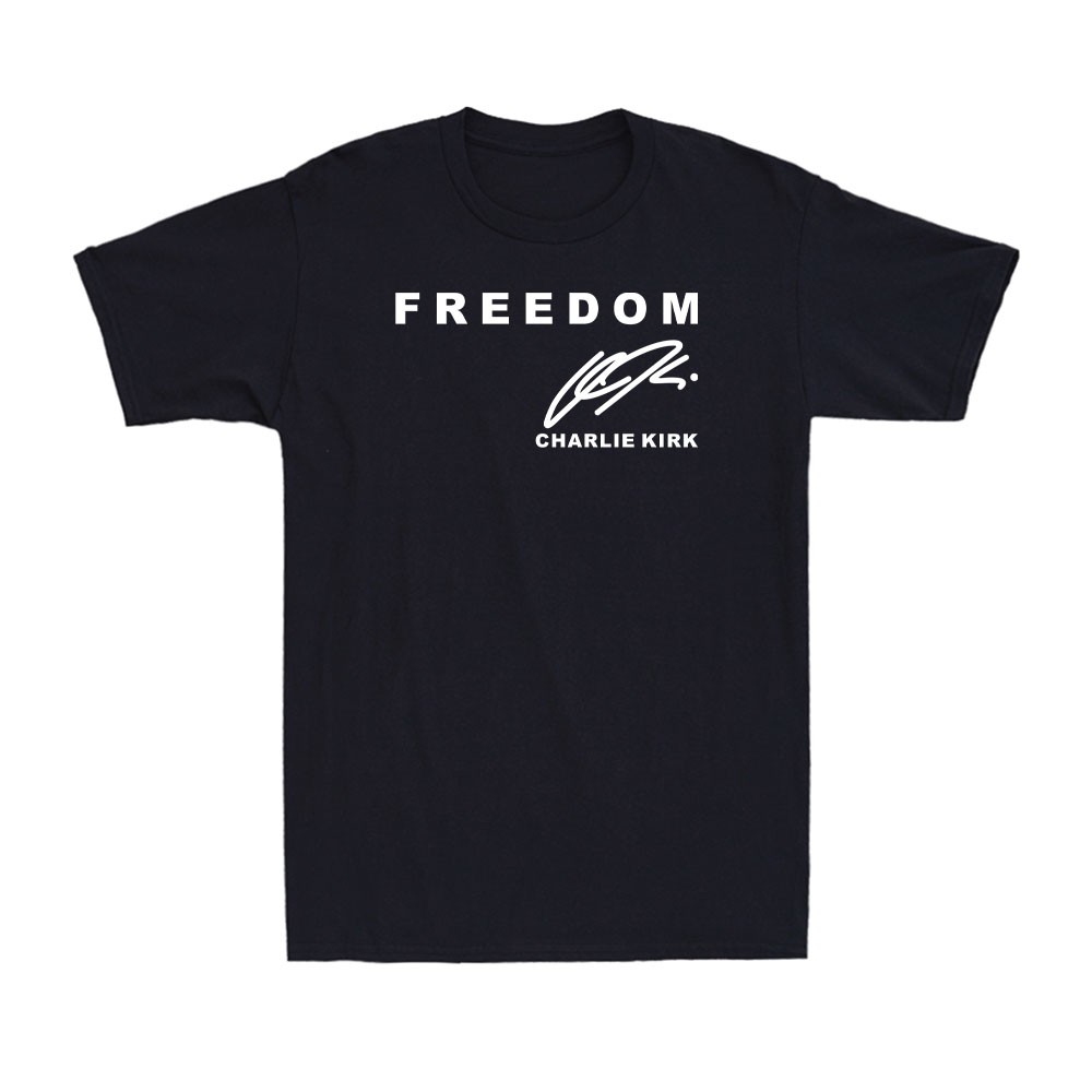 Signature Charlie Kirk Shirt Merch Freedom US Patriotic Political Men&rsquo;s T-Shirt