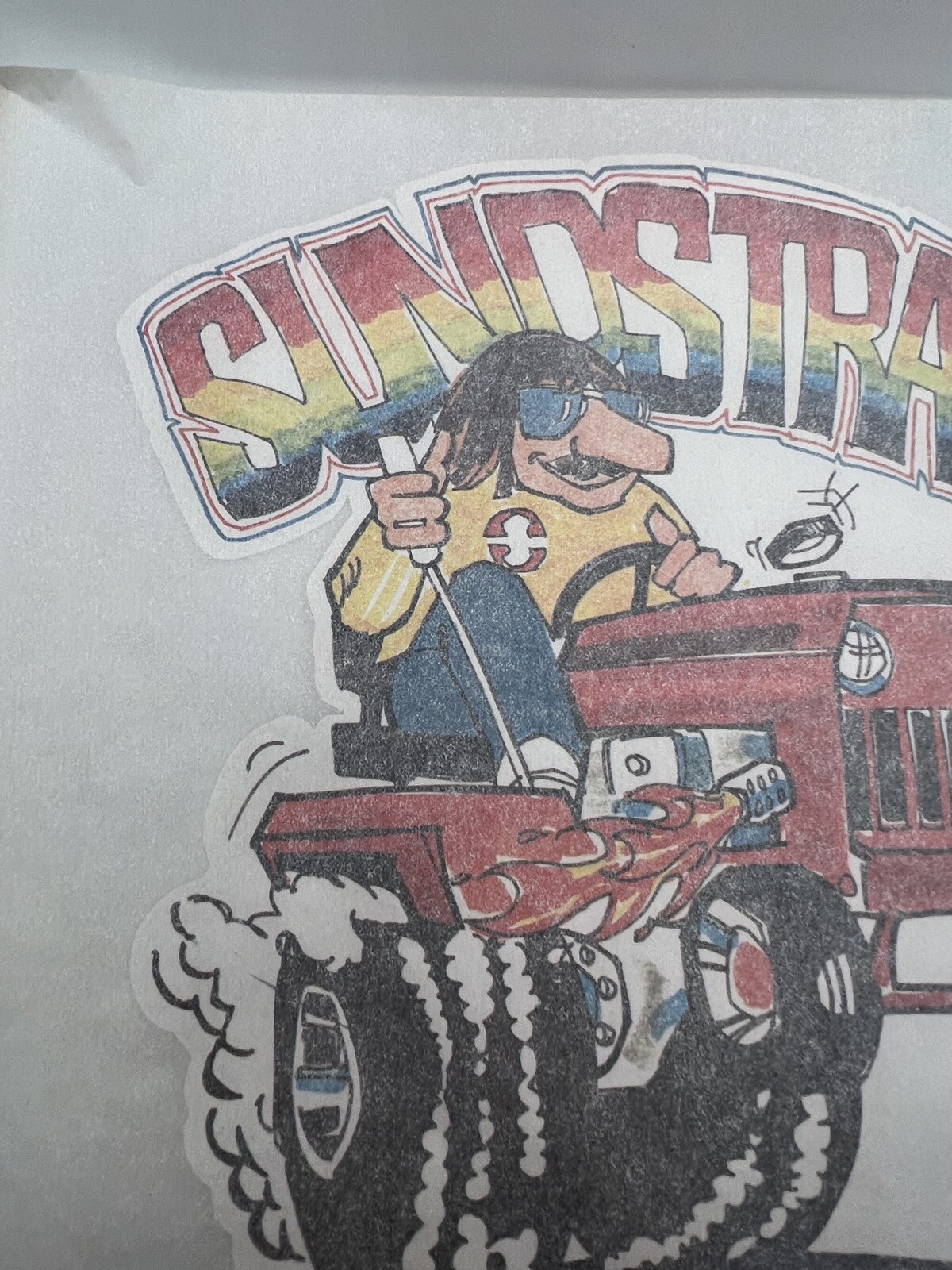 Vintage 80s Funny Retro Redneck Tractor Pull Iron On Transfer Sundstrand hydros