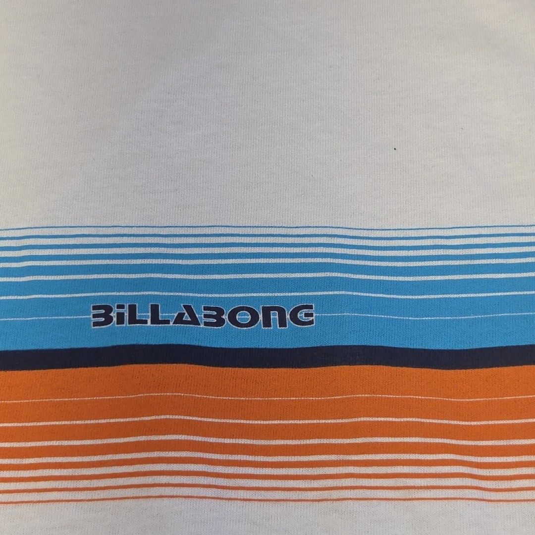 Billabong T Shirt Mens Large White Stripe Logo Graphic Surf Skate USA Made Cotto