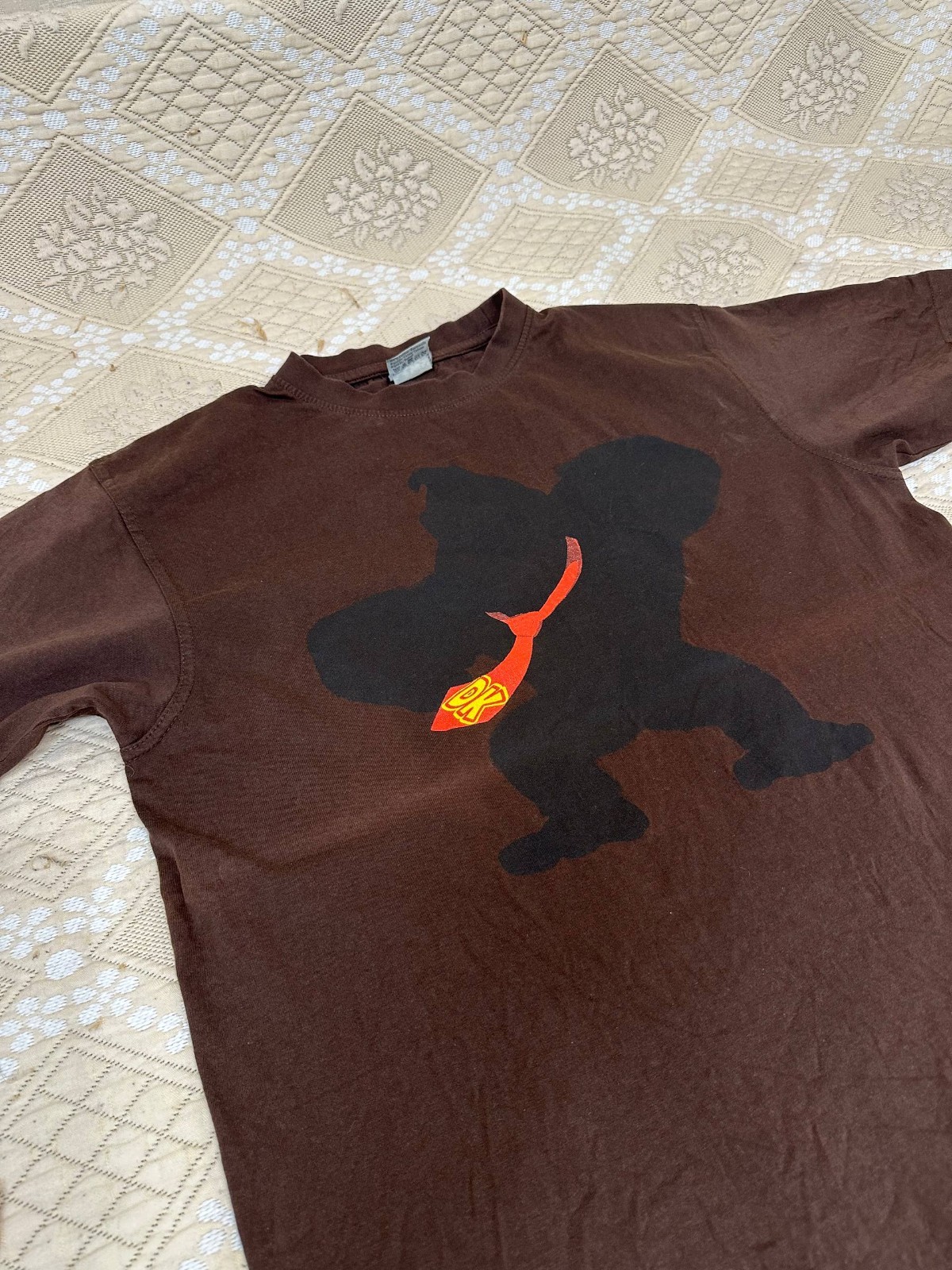RARE Donkey Kong Country Returns 3D Nintendo T Shirt Sega Mens Size L Brown