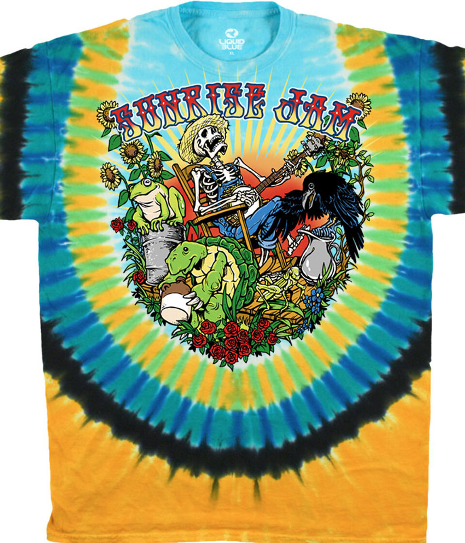 GRATEFUL DEAD-SUNRISE JAM-UP WITH THE SUN-2 Sdd TIE DYE T-SHIRT M-L-XL-XXL