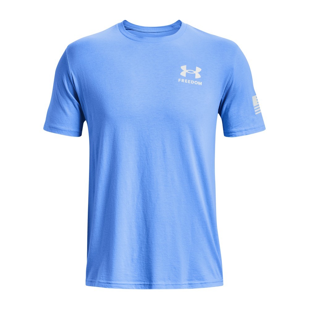 Under Armour 1370816 Men&rsquo;s UA Freedom Flag Camo T-Shirt, Carolina Blue 3X, Large