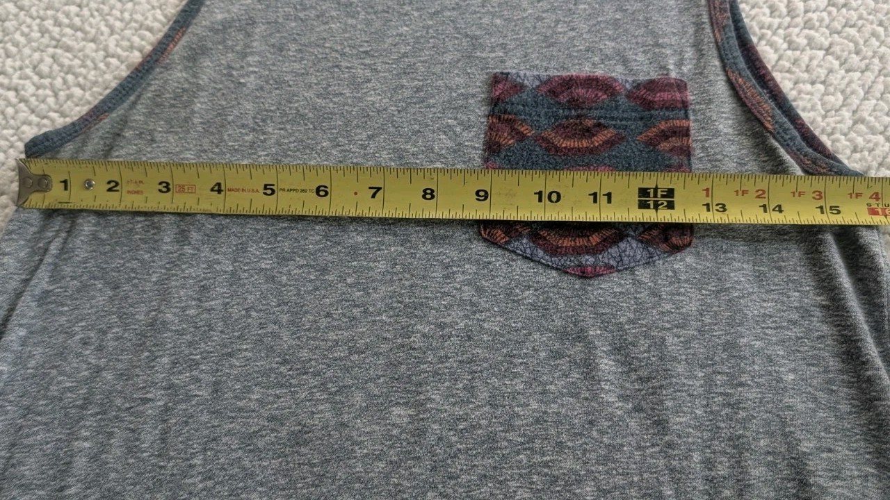 Mossimo Supply Co Gray Tank Top W/ Pocket Design Mens Size Small