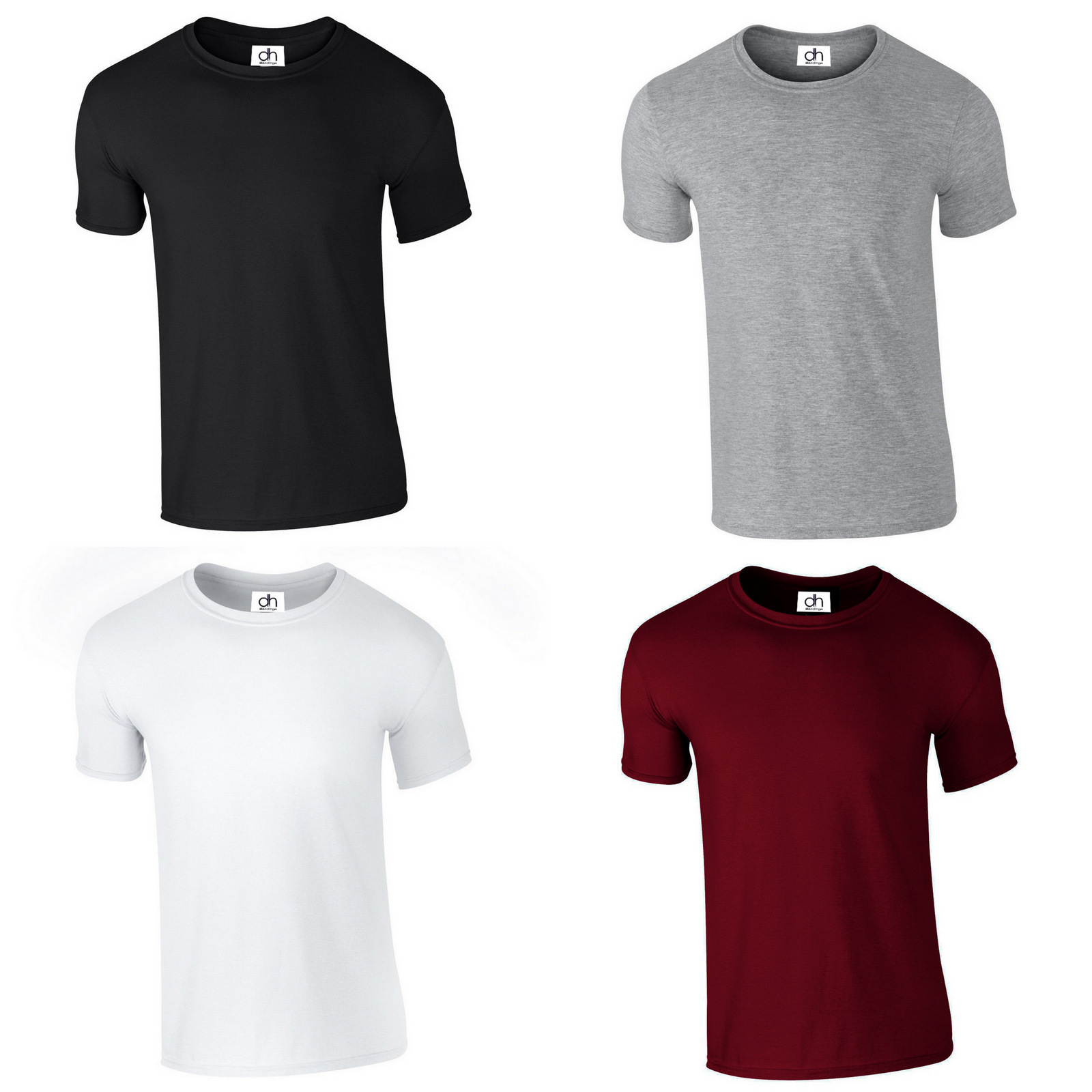 PLAIN ADULT XS-3XL HEAVY WEIGHT T SHIRT 180 GSM 4 COLOUR TOP QUALITY 100% COTTON