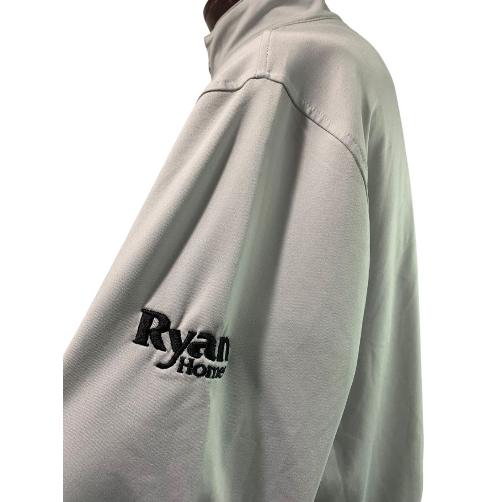 Large Pebble Beach Mens Golf Pullover Performance Gray Ryan Homes 1/4 Zip