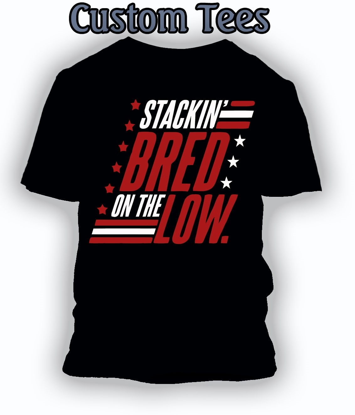 Mens Stacking Bred On The Low Graphic Tee Shirt to Match J11 Shirt Big Tall Sm T
