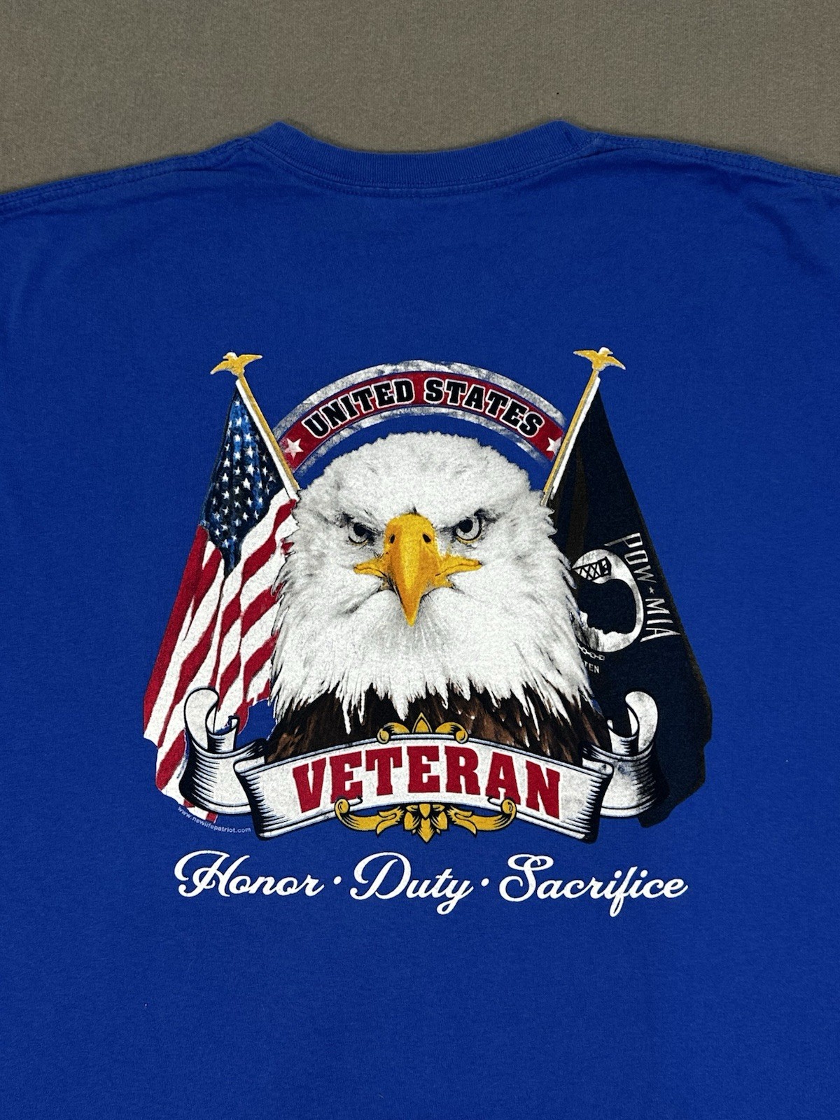 American Veteran Post 4423 POW MIA T-shirt Men’s L Soldiers Usa Flag Eagle