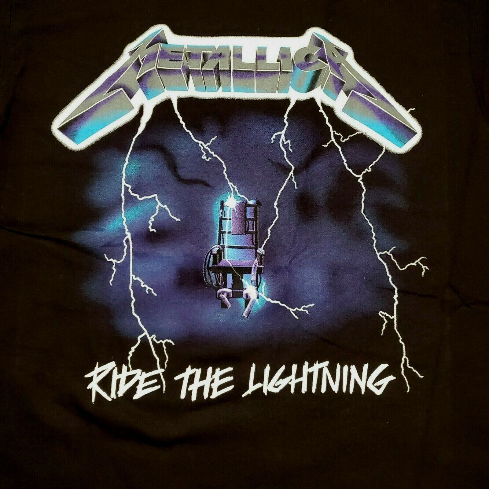 FREE SAME DAY SHIPPING Classic METALLICA RIDE THE LIGHTNING Black Shirt XL