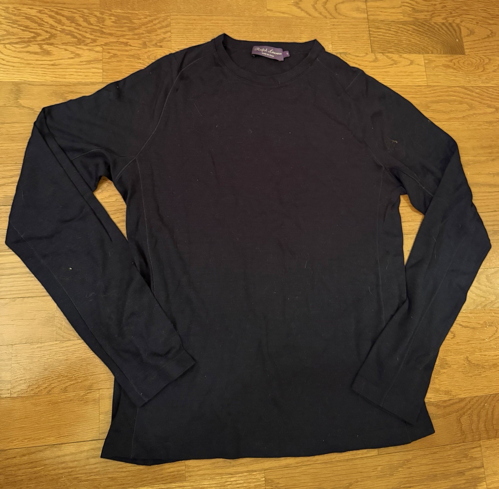 Ralph Lauren Purple Label Men’s Merino Wool Performance T Shirt Size Small Navy