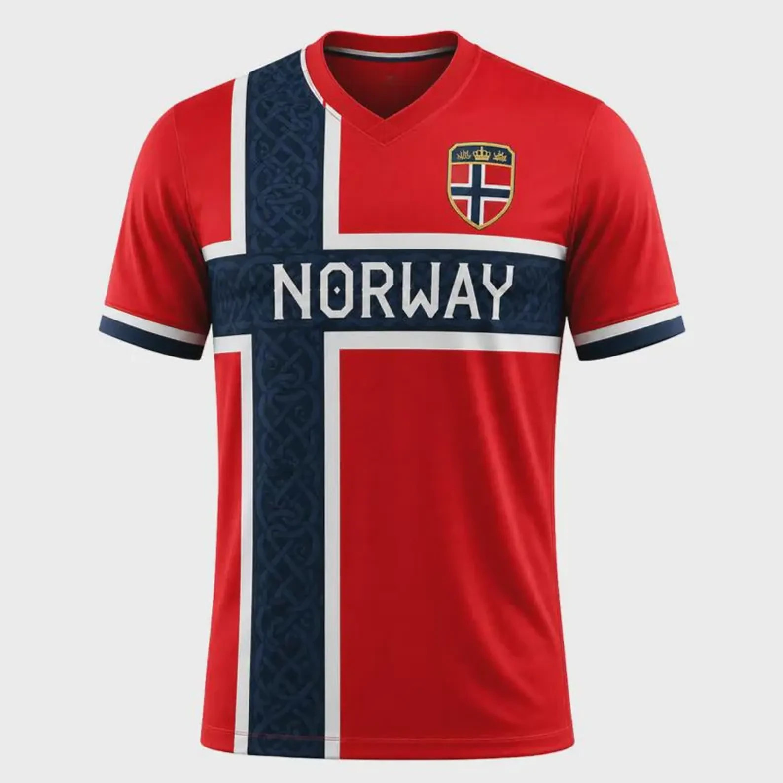 Custom Norway Football Jersey Personalized Name Number Soccer Shirt