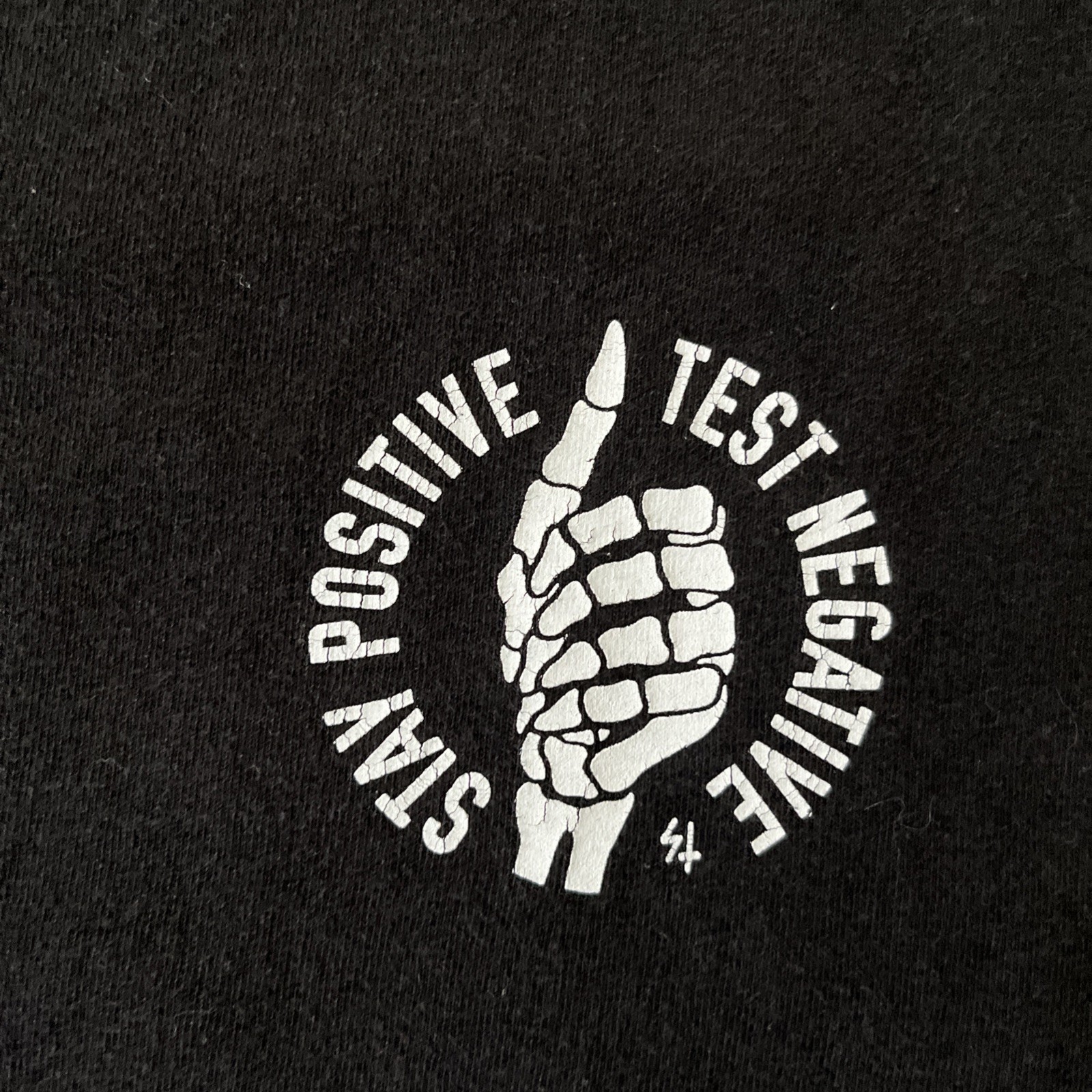 Lurking Class Mens M T Shirt Black Stay Positive Test Negative