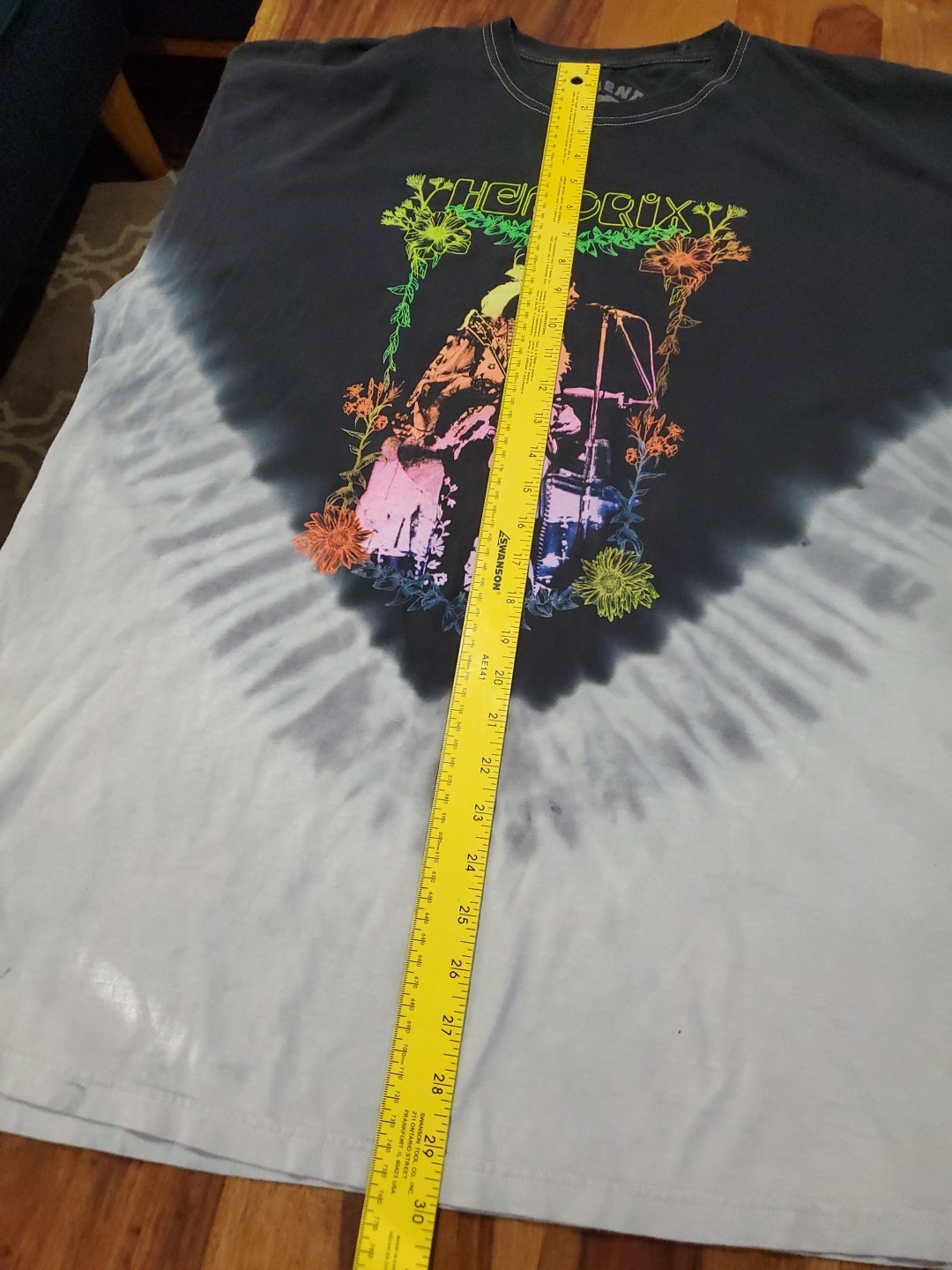 Authentic Hendrix Graphic T Shirt Men&rsquo;s XL Tie Dye Soft Lightweight