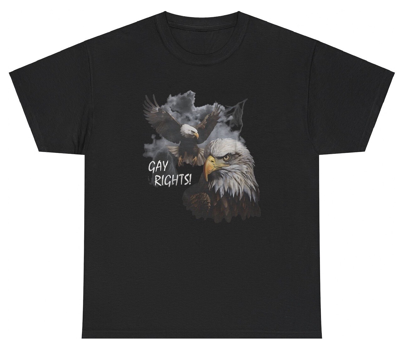 Gay Rights Bald Eagle T Shirt Funny Sarcastic LGBTQ Political Meme Humor Tee