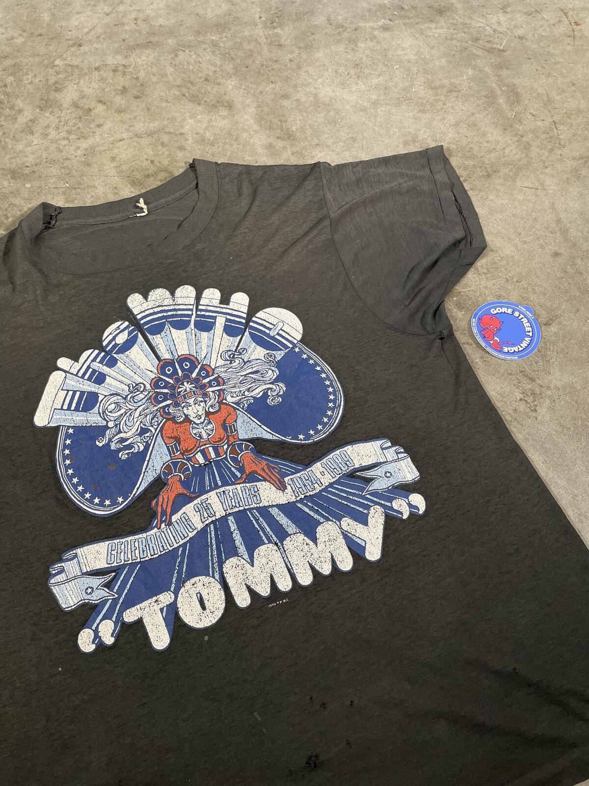 Vintage black 80s The Who « TOMMY » Anniversary Band Tour Tee