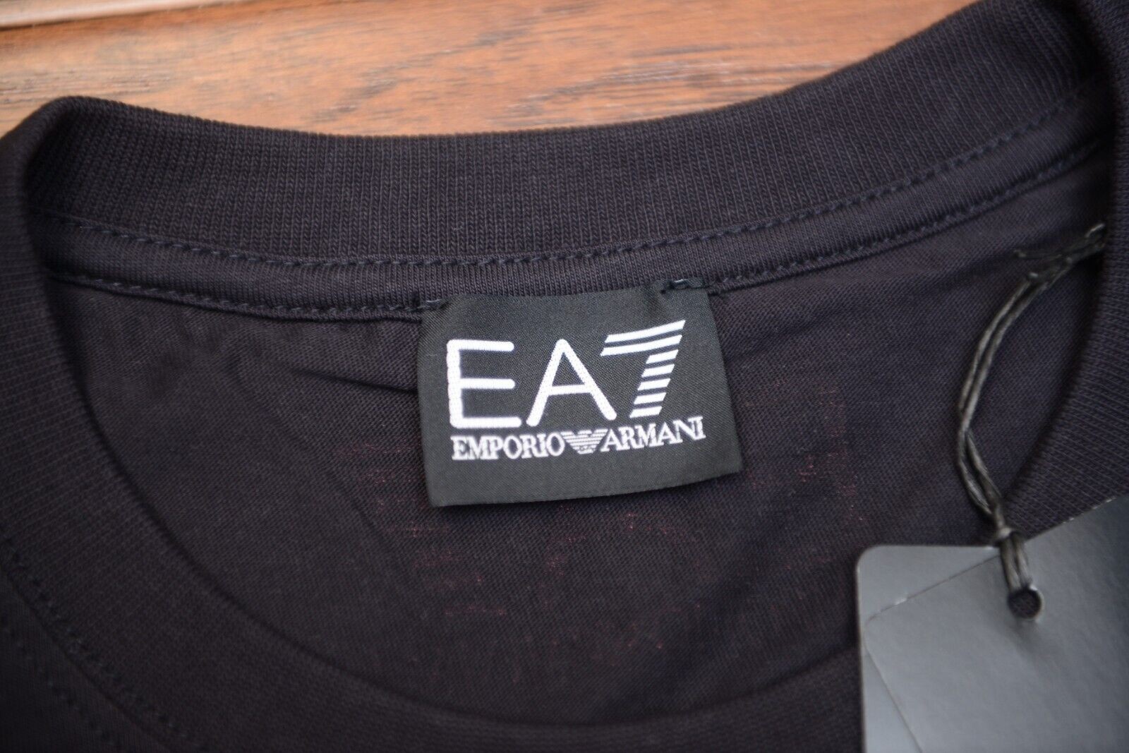 Emporio Armani Black Men&rsquo;s T-Shirt Round Neck, size M*L*XL*2XL*3XL ,Stripe logo