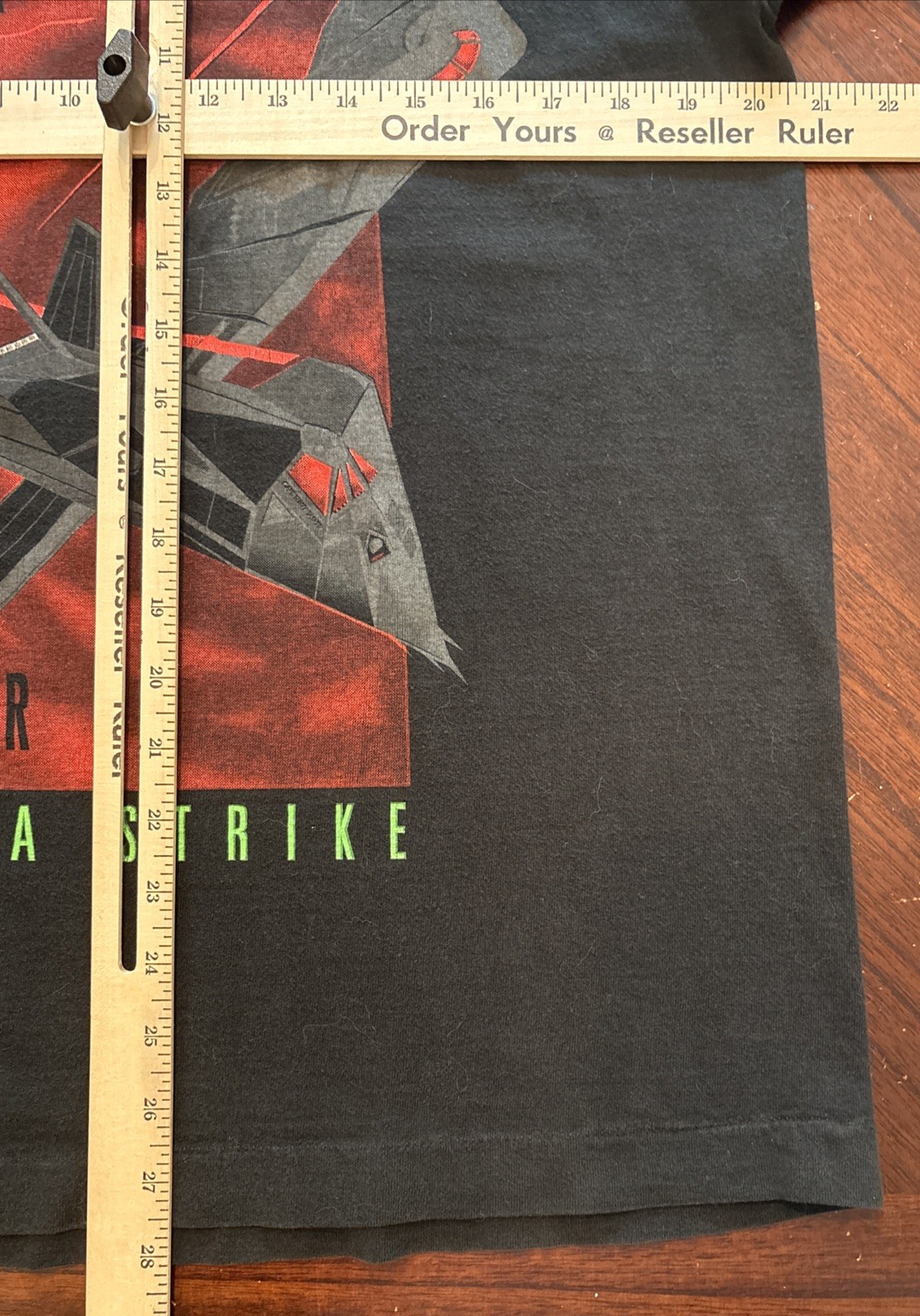 Stealth B-2 Bomber F-117 Fighter Single Stitch Alpha Strike T-Shirt – Size Large