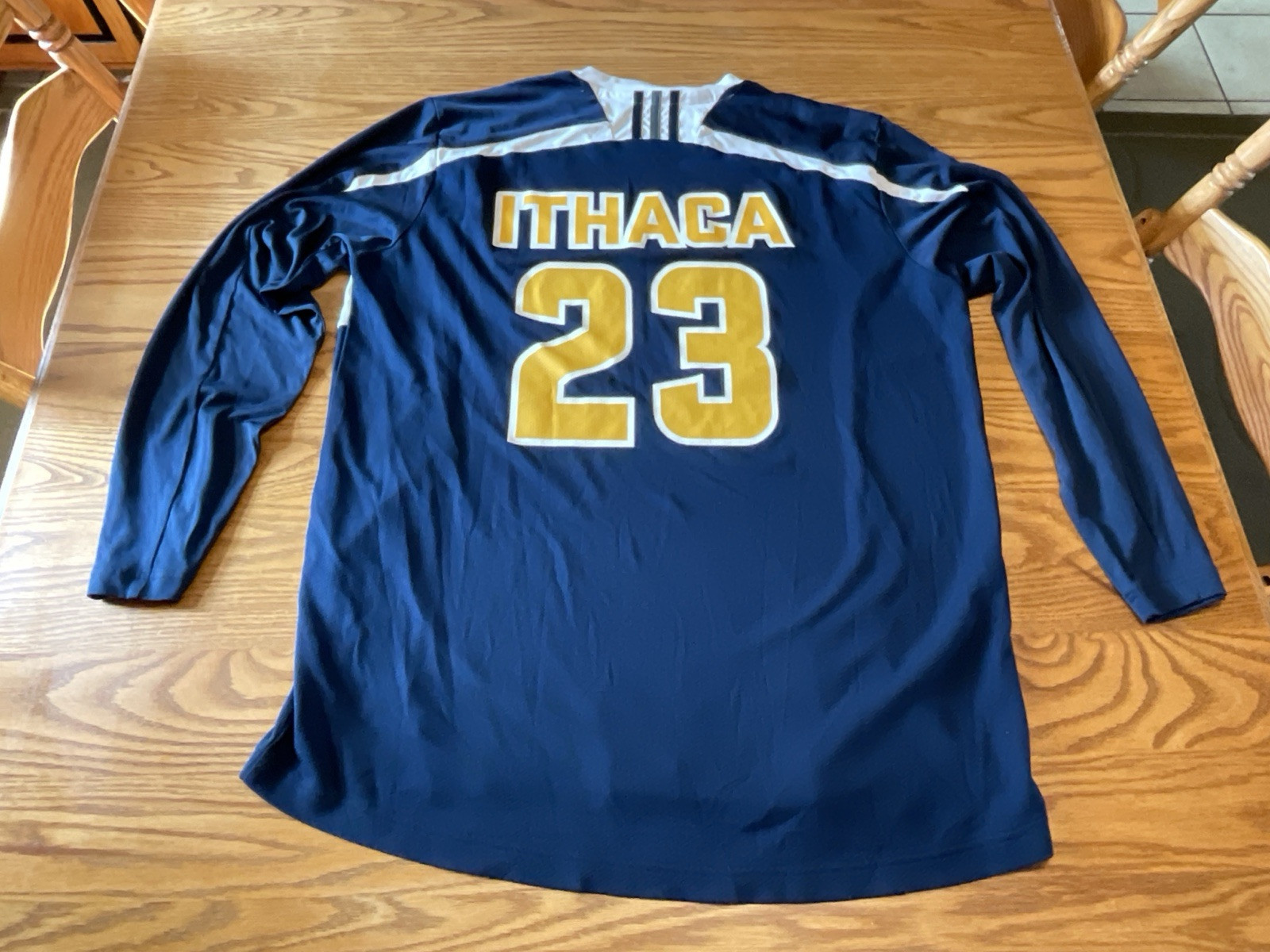 Ithaca Adult Long Sleeve T-Shirt Football Soccer Adidas Climalite XL