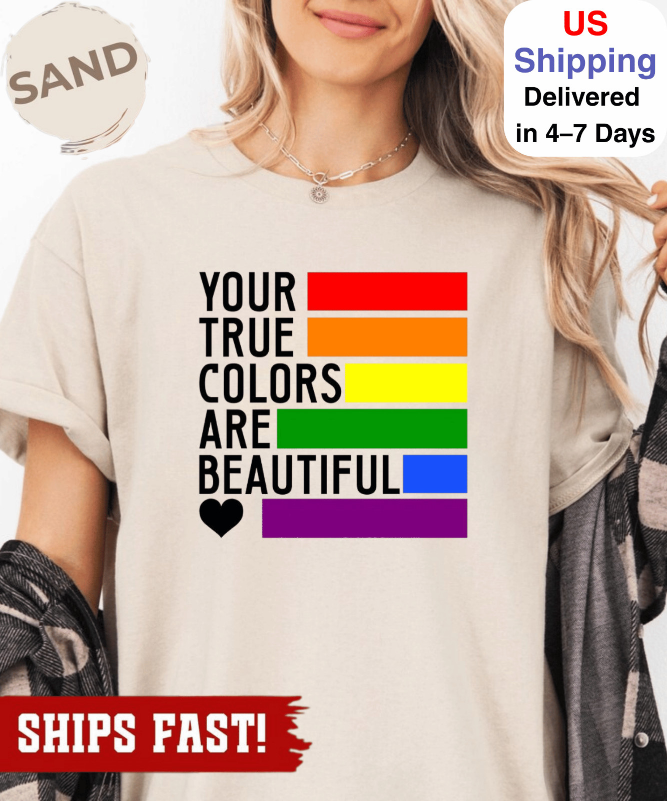 Your True Colors are Beautiful Shirt, Pride Month Shirt, LGBTQ Shirt, Love is Lo