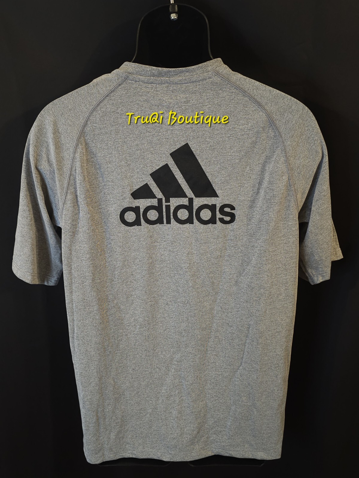 Adidas Climalite Moisture Wicking Performance Logo T-Shirt Grey Size XS