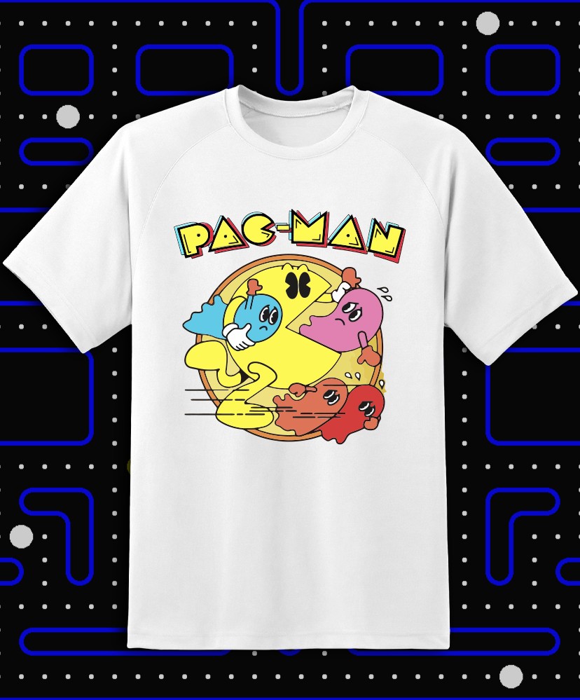 Pac Man Retro 80&rsquo;s Shirt Adult & Youth sizes! Fast Ship!