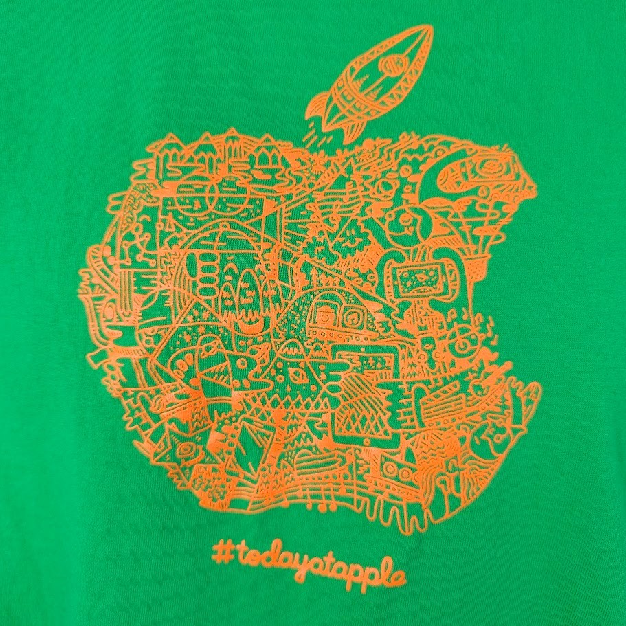 Apple Store T Shirt Mens Size 2XL Green Today At Apple Tech Computing