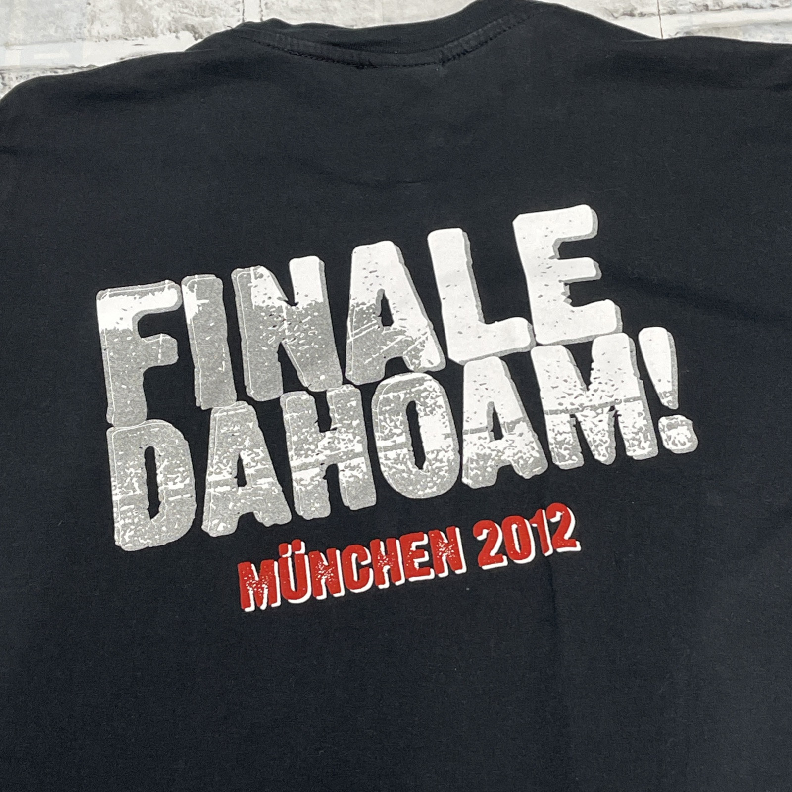 FC Bayern Munich Mia San Dahoam Men’s Size L Large 2012 Black T-Shirt VGC Shirt