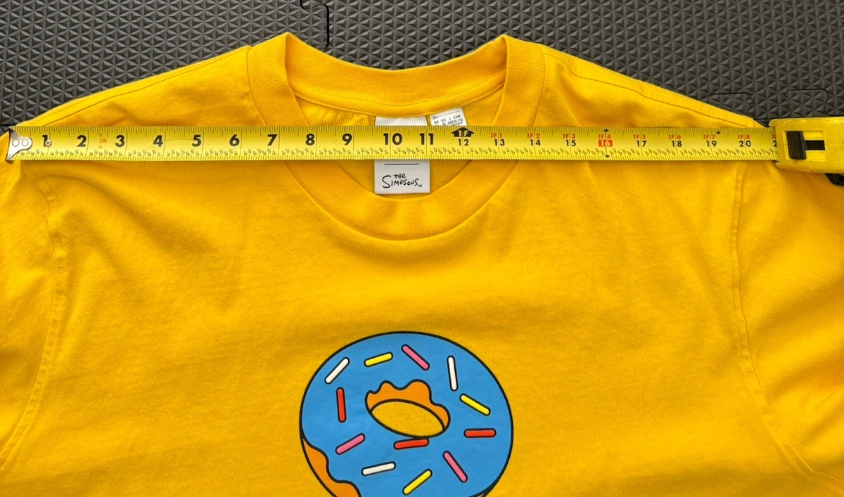 ADIDAS ORIGINALS THE SIMPSONS SHIRT XL HOMER SIMPSON DOUGHNUT YELLOW Pre Owned