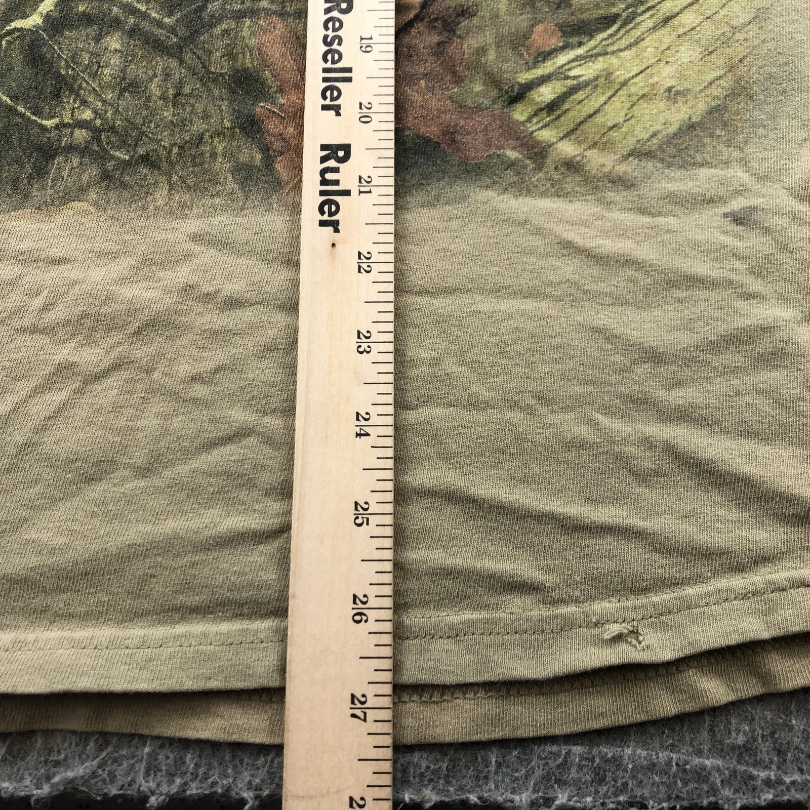Mossy Oak Shirt Mens Large Beige Graphic Deer Antler Skull Camo Outdoors Hunting