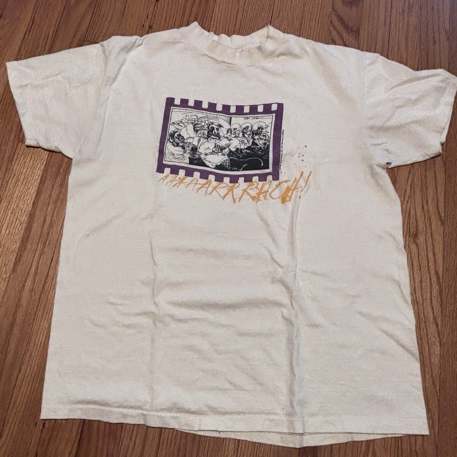 Vtg 70s Hunter S Thompson’s Fear And Loathing T Shirt XL Ralph Steadman Art