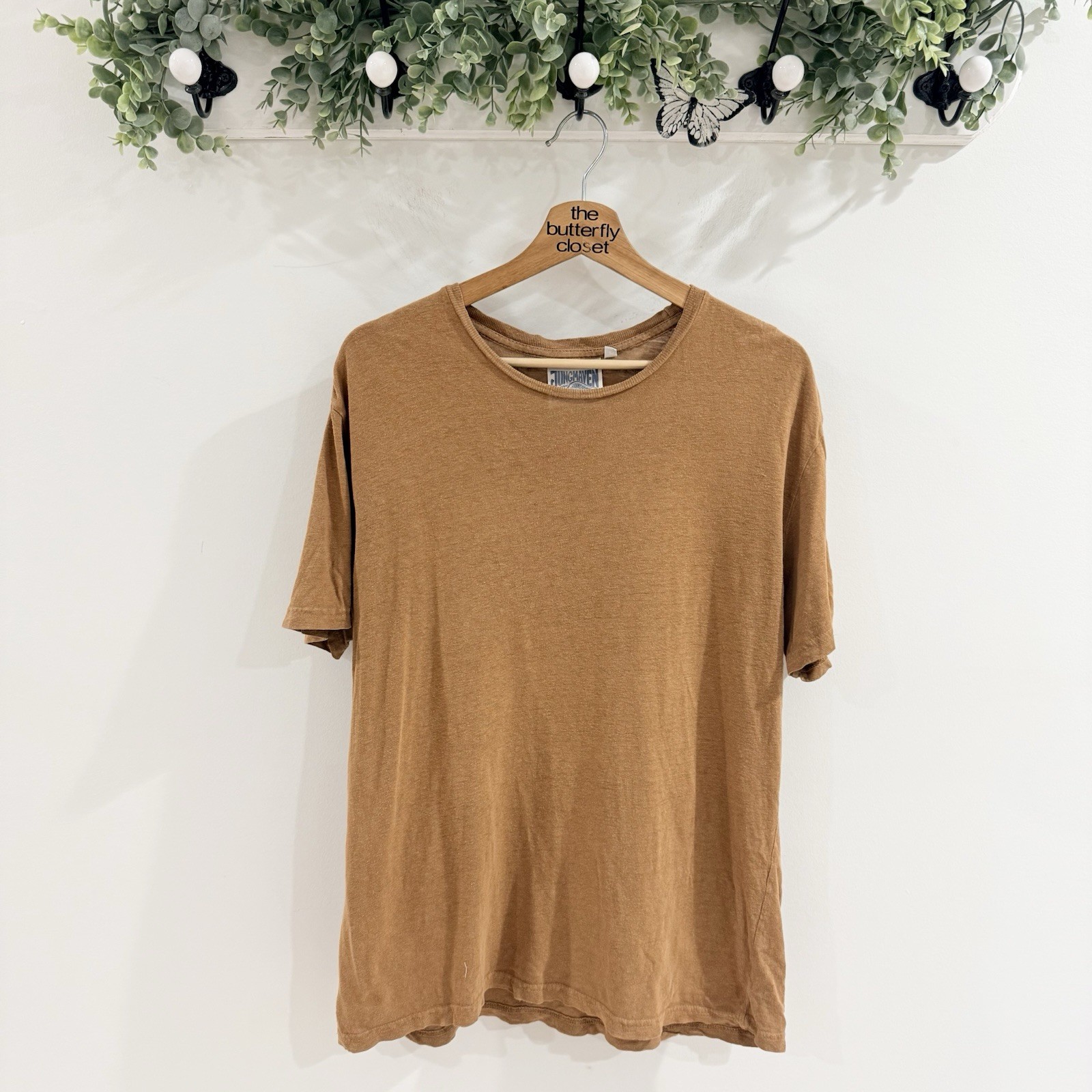 Jungmaven Light Brown Hemp And Organic Cotton Short Sleeve Shirt Size S 75299