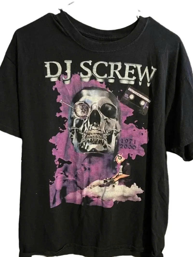 Vintage Volumn 90s Dj Trendy Screw Graphic rePrint Cotton Unisex T-Shirt