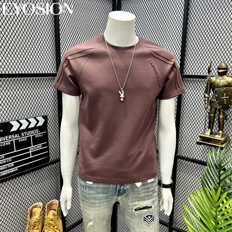 Premium Men&rsquo;s Cotton Short Sleeve Slim Fit Casual Crew Neck Fashion T-Shirt