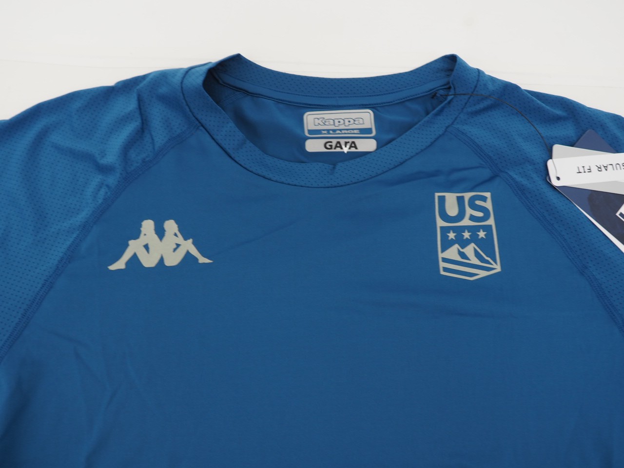 New! Kappa Kombat Fiolo Men&rsquo;s US Ski Short Sleeve Technical Tee Shirt XL Blue