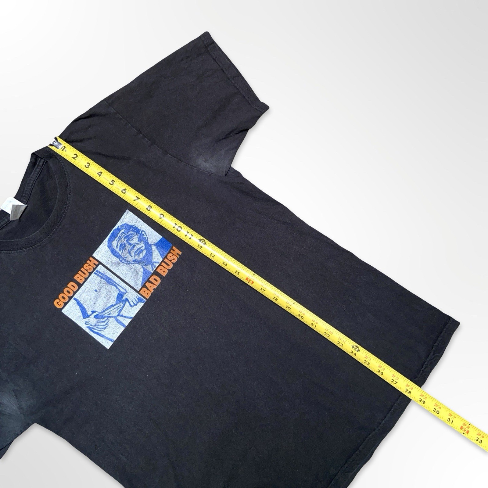Vintage Good Bush Bad Bush Political Graphic T-Shirt Men&rsquo;s Size L Black Hautes