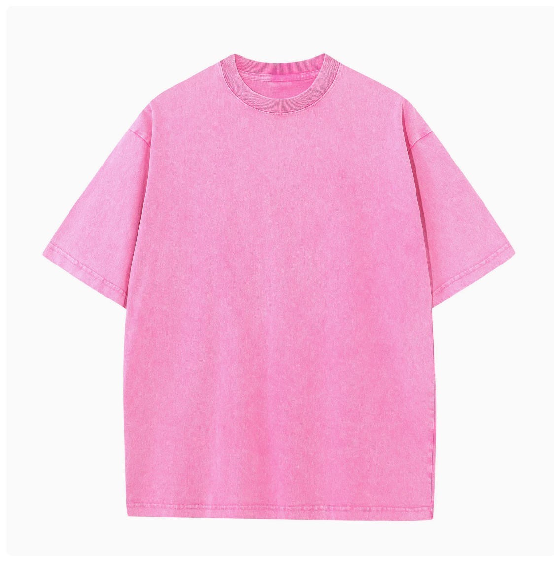 Summer Men&rsquo;s Washed T-Shirts 230G Heavy Cotton Vintage Faded Color Oversized Hot