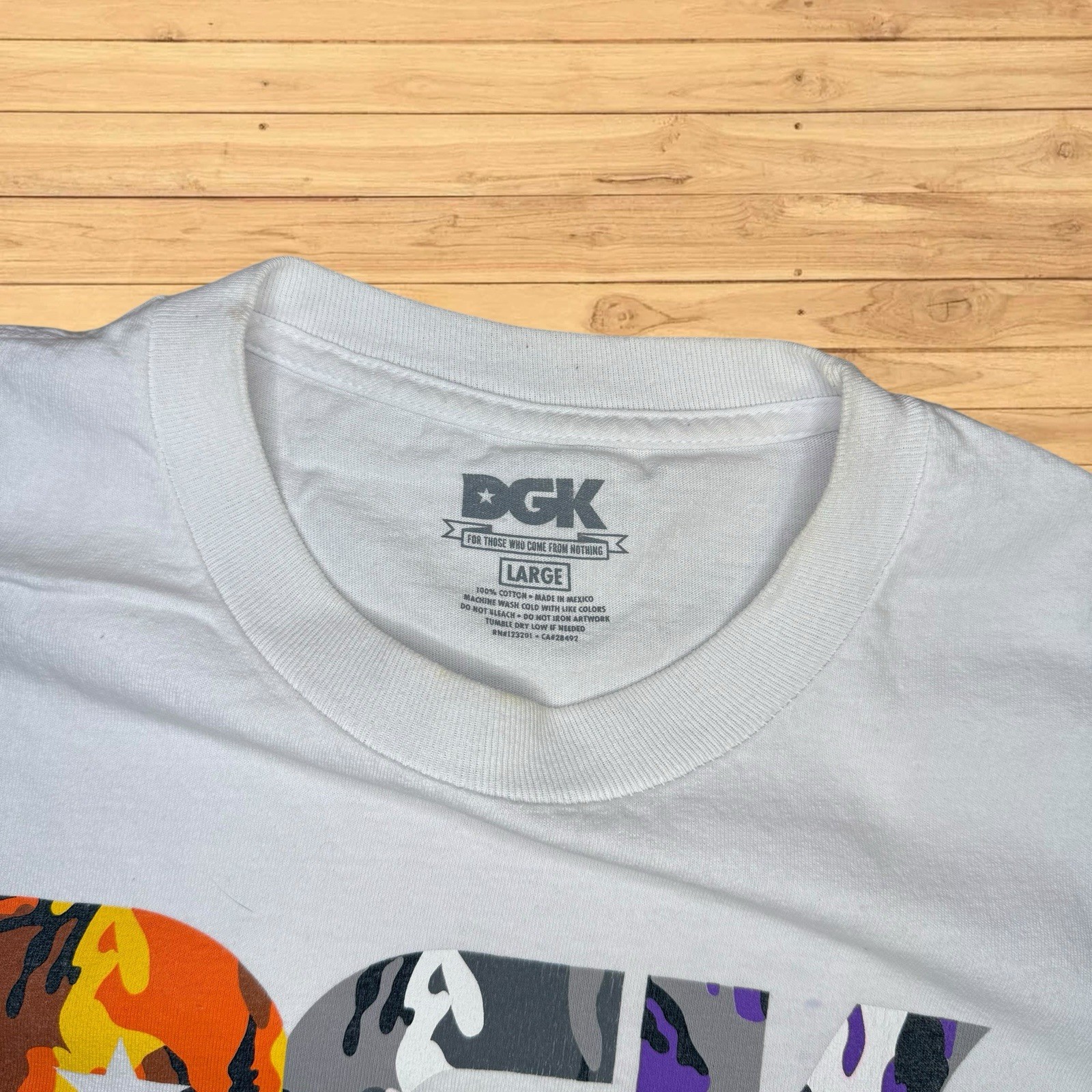 DGK x gnarcotic T-Shirt White Streetwear camo