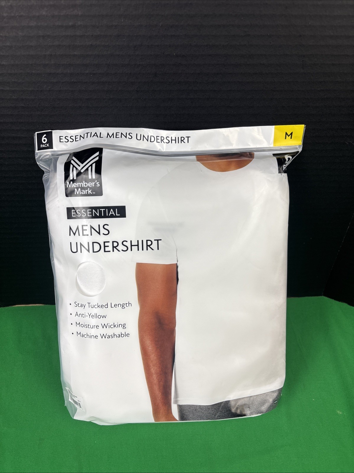Member&rsquo;s Mark Men&rsquo;s 6 Pack Essential Undershirt Size M White