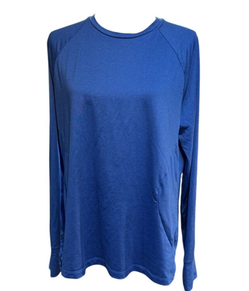 Athletic Works Men&rsquo;s Blue Long Sleeve Tee XL/XG Casual Work Travel