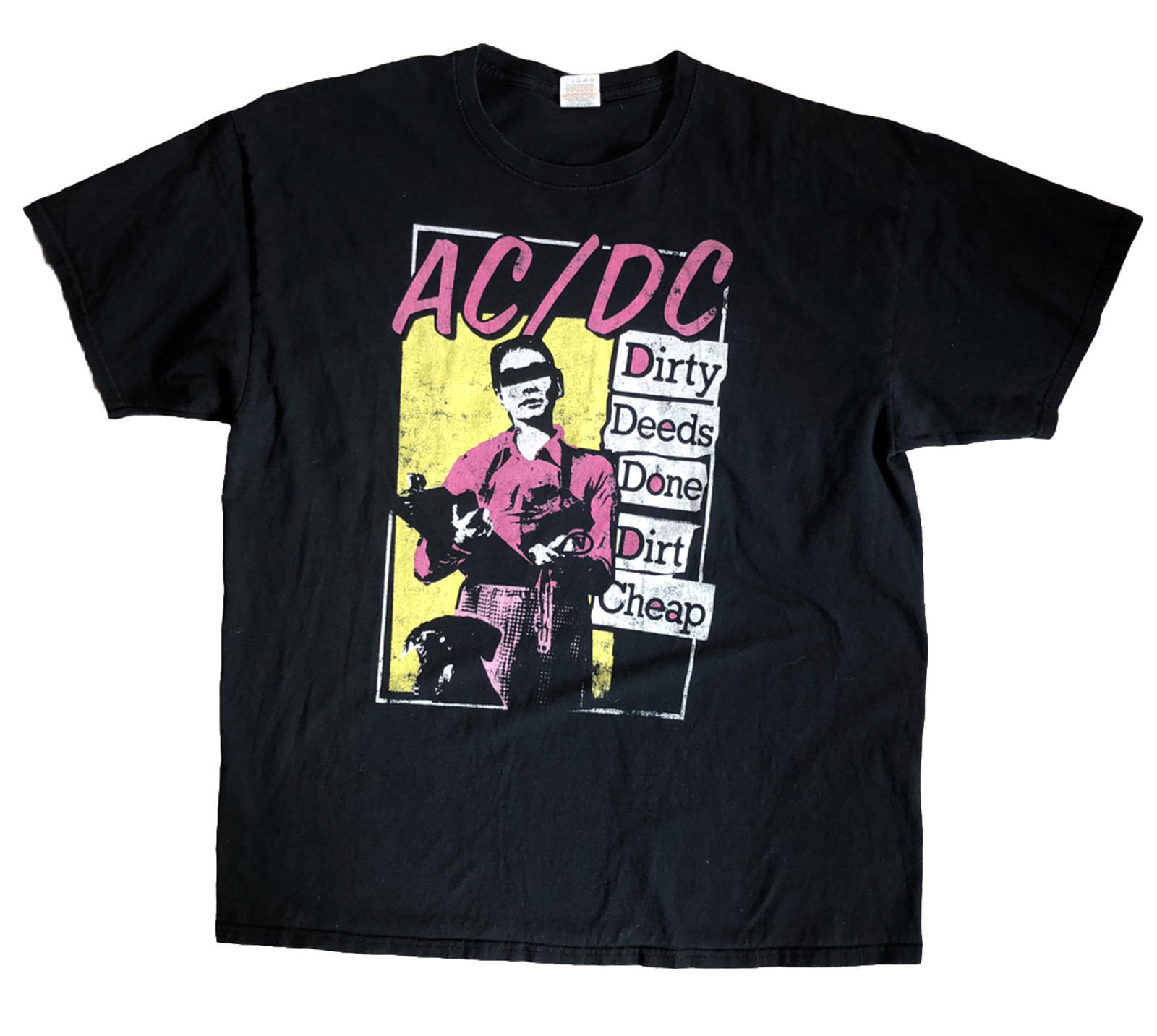 AC/DC Dirty Deeds Done Dirt Cheap Graphic T-Shirt Mens XL Black 2018 Fifth Sun