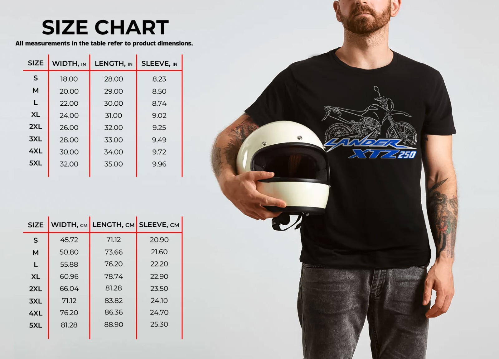 For Yamaha XTZ250 Lander 2006-2025 fans – Motorcycle T-Shirt