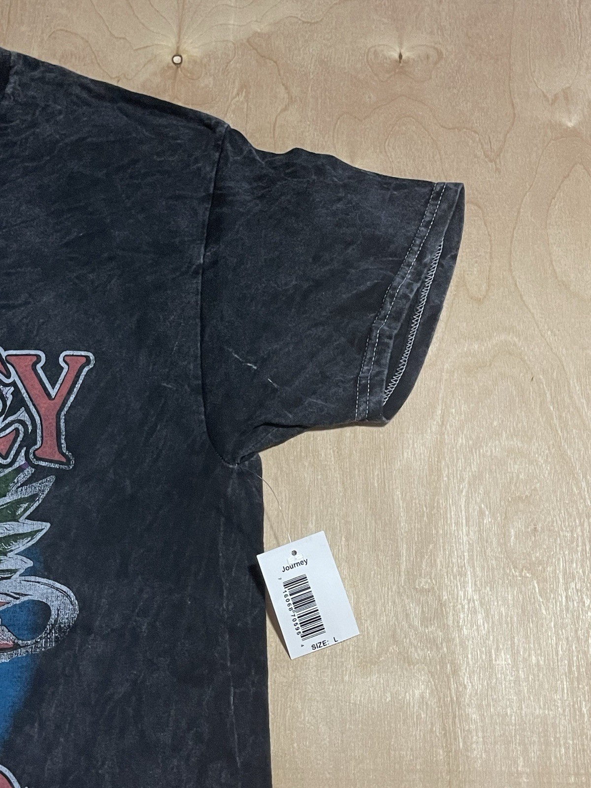 Journey ‘79 Tour Graphic T-Shirt Men&rsquo;s Pre-washed Short Sleeve Black Size L