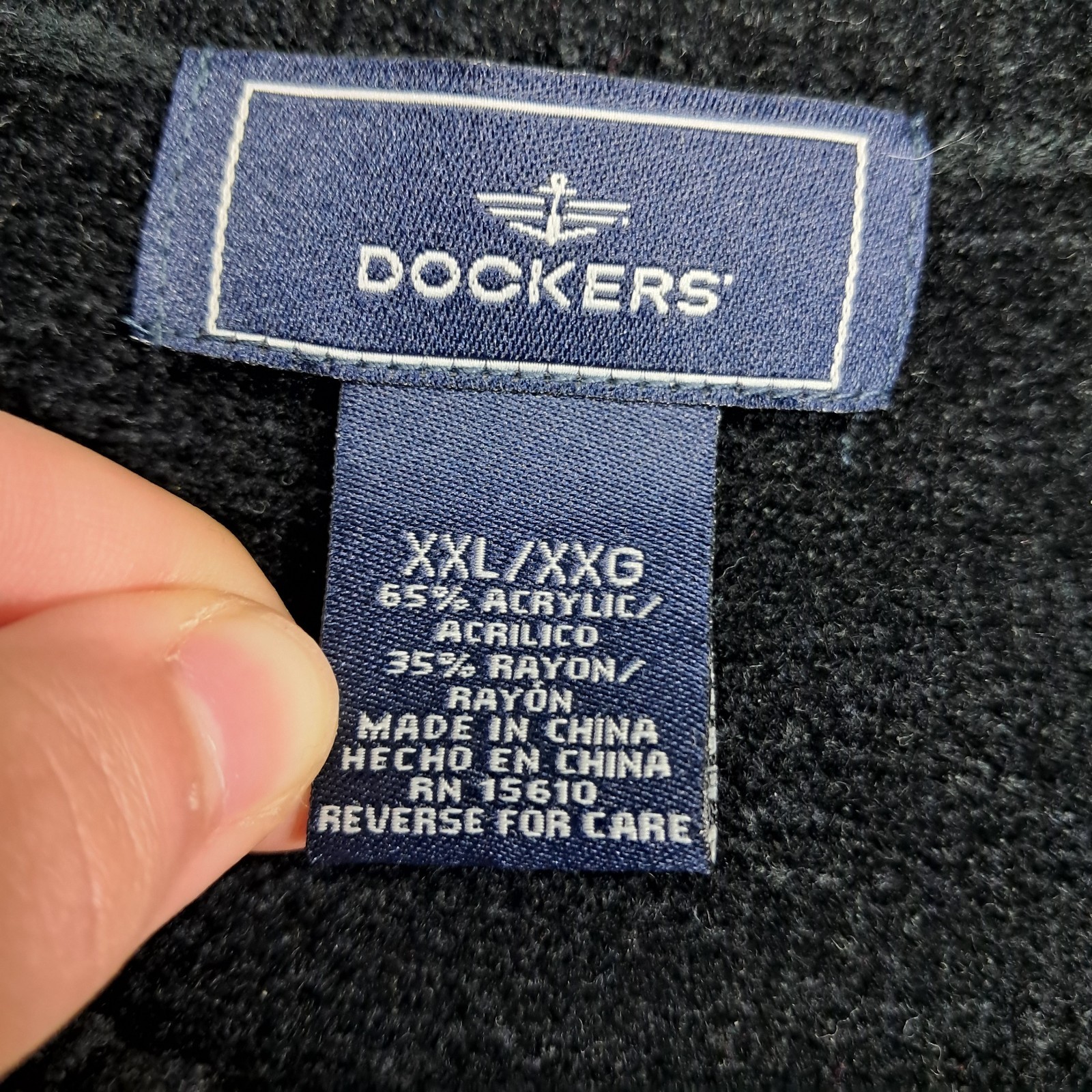Dockers Men&rsquo;s Sweater Argyle Black 2X-Large