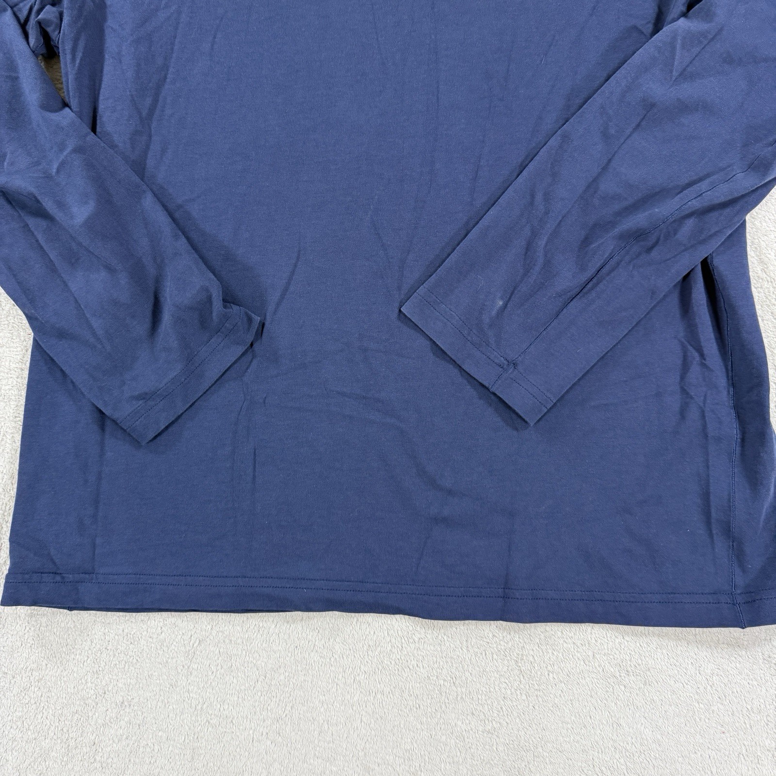 Mack Weldon Shirt Men Large Blue Long Sleeve Pullover Stretch Comfort