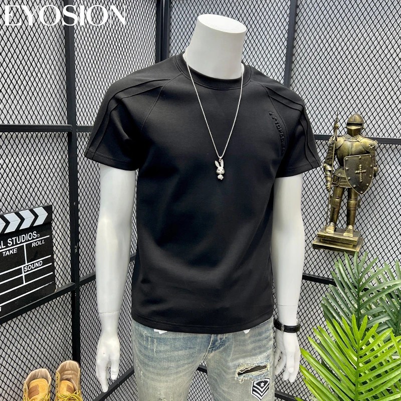 Premium Men&rsquo;s Cotton Short Sleeve Slim Fit Casual Crew Neck Fashion T-Shirt