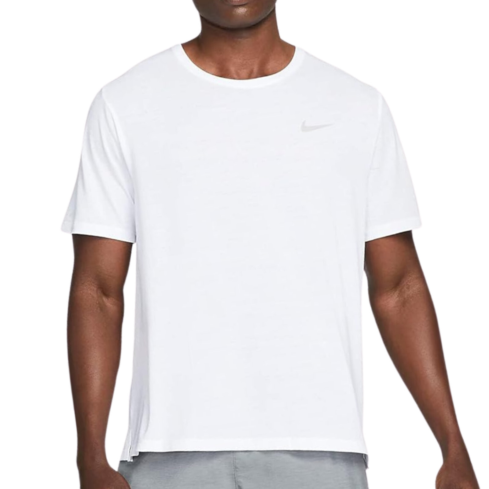 NIKE Dri-FIT Miler Running T-Shirt sz 2XL XX-Large White Reflective